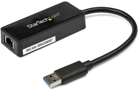 StarTech.com USB 3.0 naar gigabit Ethernet-adapter NIC met USB-poort - zwart