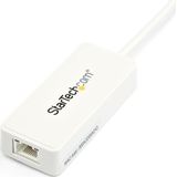 StarTech.com USB 3.0 naar gigabit Ethernet-adapter NIC met USB-poort - wit