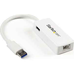 StarTech.com USB 3.0 naar gigabit Ethernet-adapter NIC met USB-poort - wit