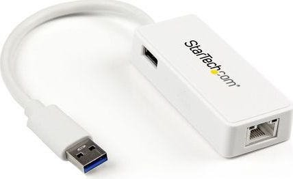 StarTech.com USB 3.0 naar gigabit Ethernet-adapter NIC met USB-poort - wit