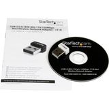 StarTech.com USB 150 Mbps Mini draadloze netwerkadapter 802.11n/g 1T1R USB wifi-adapter wit