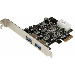 StarTech 2-poorts PCI Express (PCIe) SuperSpeed USB 3.0-kaartadapter met UASP - LP4-voeding