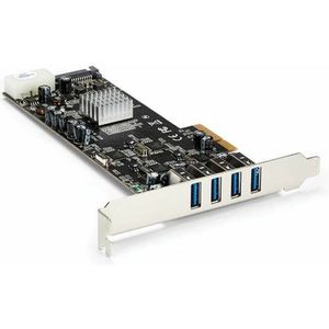 StarTech 4-poorts PCI Express Kaart - USB 3.0 - 4x 5 Gbp/s Kanaal - UASP - SATA/LP4-voeding
