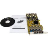 StarTech.com 4-poorts gigabit Power over Ethernet PCIe-netwerkkaart PSE / PoE PCI Express NIC