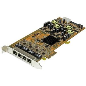 StarTech.com 4-poorts gigabit Power over Ethernet PCIe-netwerkkaart PSE / PoE PCI Express NIC