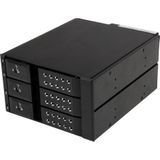 StarTech.com 3-bay Aluminium Trayless Hot Swap Mobile Rack Backplane voor 3,5 inch SAS II/SATA III - 6 Gbps HDD