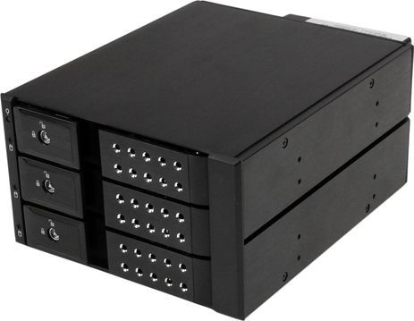 StarTech.com 3-bay Aluminium Trayless Hot Swap Mobile Rack Backplane voor 3,5 inch SAS II/SATA III - 6 Gbps HDD