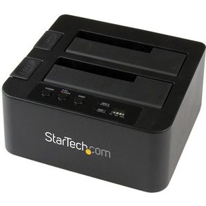 SDOCK2U33RE - Dubbele SATA HDD/SSD-Duplicator-Dock - USB/eSATA - Inclusief Klonen