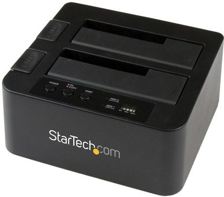 SDOCK2U33RE - Dubbele SATA HDD/SSD-Duplicator-Dock - USB/eSATA - Inclusief Klonen