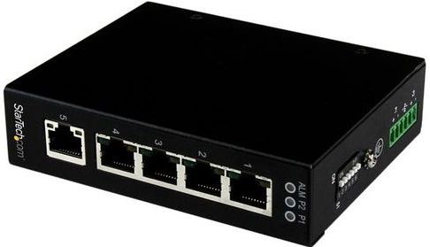 StarTech.com 5-poorts onbeheerde industriële gigabit Ethernet switch op een DIN-rail / wand monteerbaar