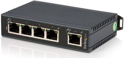StarTech.com 5-poorts industriële Ethernet-switch op een DIN-rail monteerbaar