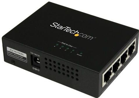 StarTech.com 4-poorts gigabit midspan PoE+ injector 802.3at/af