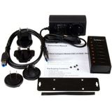 StarTech.com 7-poorts USB 3.0 hub - 5Gbps - op een desktop of op de wand monteerbare metalen behuizing