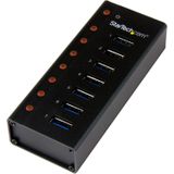 StarTech 7-poorts USB 3.0 hub - op een desktop of op de wand monteerbare metalen behuizing