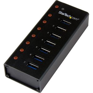 StarTech 7-poorts USB 3.0 hub - op een desktop of op de wand monteerbare metalen behuizing