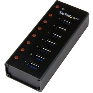 StarTech.com 7-poorts USB 3.0 hub - 5Gbps - op een desktop of op de wand monteerbare metalen behuizing