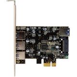 StarTech - 4-poorts PCI Express USB 3.0 Kaart - Zwart - Inclusief Externe en Interne Poorten