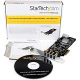 StarTech - 4-poorts PCI Express USB 3.0 Kaart - Zwart - Inclusief Externe en Interne Poorten