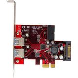 StarTech - 4-poorts PCI Express USB 3.0 Kaart - 2 Extern 2 Intern - SATA-Voeding