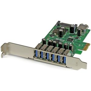 StarTech 7-poorts PCI Express USB 3.0 kaart - standard en low-profile design