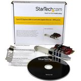 StarTech.com 3-poorts PCI Express USB 3.0-kaart + gigabit Ethernet