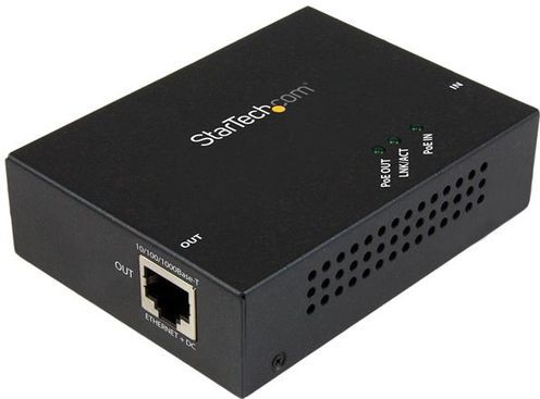 StarTech.com 1 poorts Gigabit PoE+ Extender 802.3at en 802.3af 100m Power over Ethernet Repeater