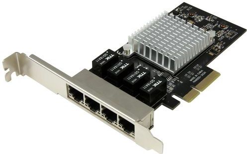 StarTech.com 4 poorts gigabit ethernet netwerkkaart PCI Express Intel 1350 NIC