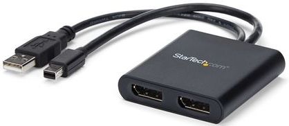 MST - Hub - DisplayPort - Zwart - USB Voeding - Voor Mini DisplayPort