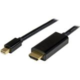 Mini DisplayPort-naar-HDMI Kabel - 1m - Ultra HD 4K - Thunderbolt Compatibel - Zwart