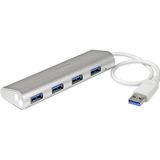 StarTech.com 4-Port USB Hub, USB A naar 4x USB-A Ports, USB 5Gbps, Bus-Powered, Robuust Ontwerp, Compacte USB 3.0 Laptop Hub