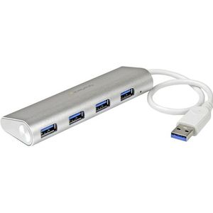 StarTech.com 4-Port USB Hub, USB A naar 4x USB-A Ports, USB 5Gbps, Bus-Powered, Robuust Ontwerp, Compacte USB 3.0 Laptop Hub