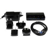 StarTech 4-poorts USB 3.0 Hub (USB-B, 4 Havens), Docking station + USB-hub, Zwart