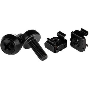 M6 x 12mm - schroeven en kooimoeren - 100 stuks pak - zwart