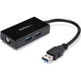 StarTech.com USB 3.0 naar gigabit ethernet netwerk adapter met ingebouwde 2-poorts USB hub