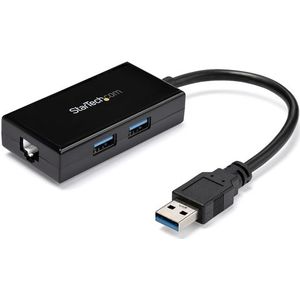 StarTech.com USB 3.0 naar gigabit ethernet netwerk adapter met ingebouwde 2-poorts USB hub
