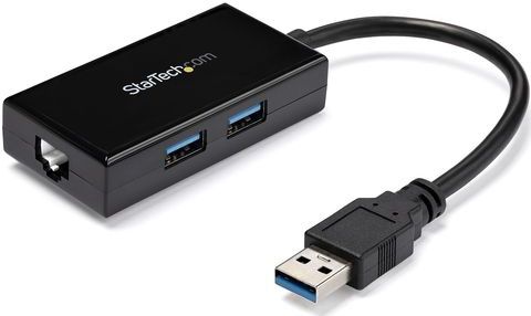 StarTech.com USB 3.0 naar gigabit ethernet netwerk adapter met ingebouwde 2-poorts USB hub