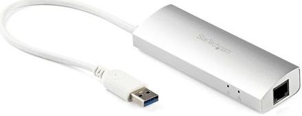 USB 3.0 Hub met Ethernet Adapter - 3 Poorts - Aluminium