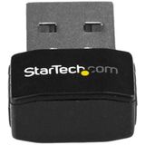 StarTech.com USB Wi-Fi adapter - AC600 - Dual-Band Nano adapter - draadloos - 1T1R 802.11ac wireless adapter - 2.4GHz / 5GHz - Netwerkadapter - USB 2.0 - Wi-Fi 5 - zwart