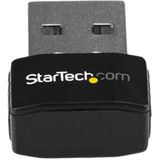 StarTech.com USB Wi-Fi adapter - AC600 - Dual-Band Nano adapter - draadloos - 1T1R 802.11ac wireless adapter - 2.4GHz / 5GHz - Netwerkadapter - USB 2.0 - Wi-Fi 5 - zwart
