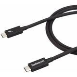 StarTech.com 1m Thunderbolt 3 Kabel, 20Gbps, 100W PD, 4K, Thunderbolt Gecertificeerd, Thunderbolt 4/USB 3.2/DisplayPort Compatibel, Zwart