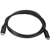 StarTech.com 1m Thunderbolt 3 Kabel, 20Gbps, 100W PD, 4K, Thunderbolt Gecertificeerd, Thunderbolt 4/USB 3.2/DisplayPort Compatibel, Zwart