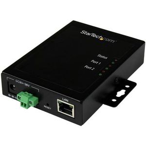 StarTech.com 2 Poorts Serieel naar IP Ethernet apparaatserver RS232 metaal en monteerbaar