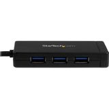 StarTech.com 3 poorts USB C naar USB-A hub met Gigabit Ethernet - USB-C naar 3x USB-A - USB 3.0 (5Gbps) - Inclusief voedingsadapter