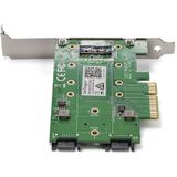 StarTech - 3 Poort M.2 NGFF SSD Kaart Adapter - PCIe 3.0 - Zwart