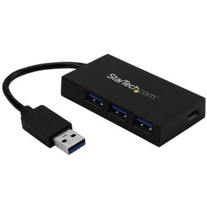 StarTech.com 4 Port USB 3.0 Hub - USB Type-A Hub met 1x USB-C & 3x USB-A SuperSpeed - Mini USB 3.2 Gen 1 (5Gbps) BC 1.2 Charging Hub met Power Adapter of USB Gevoed