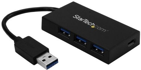 StarTech.com 4 Port USB 3.0 Hub - USB Type-A Hub met 1x USB-C & 3x USB-A SuperSpeed - Mini USB 3.2 Gen 1 (5Gbps) BC 1.2 Charging Hub met Power Adapter of USB Gevoed