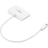 StarTech.com 3-poorts USB 3.0 Hub met Gigabit Ethernet - 5Gbps - USB-C - wit