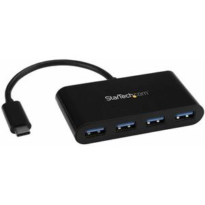 StarTech 4-poorts USB-C naar USB-A hub (USB C), Docking station + USB-hub, Zwart