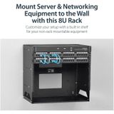 StarTech - Wand Monteerbaar Server Rack - Massief Staal - 8U - Ingebouwd Schap