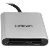 StarTech USB 3.0 kaartlezer met USB-C - SD, MicroSD, CompactFlash geheugenkaartlezer met USB-C kabel (USB-C), Geheugenkaartlezer, Zilver, Zwart